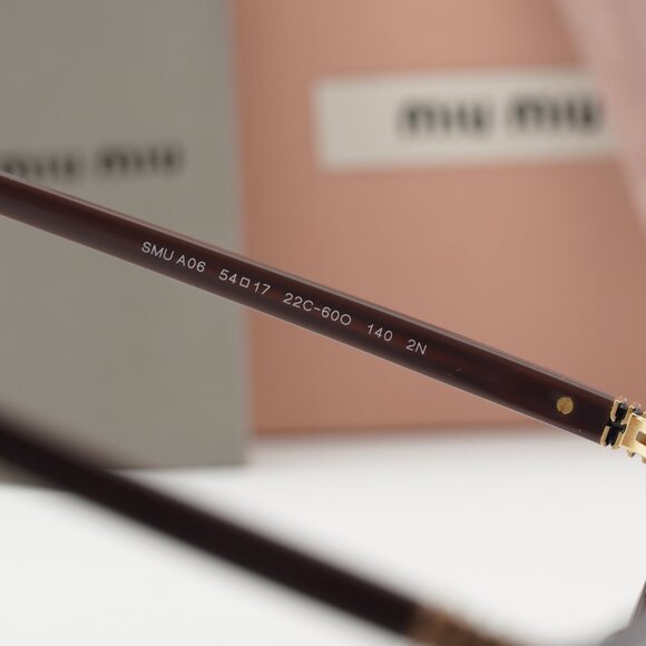 Miu Miu MUA06S 22C60O Rectangle Sunglasses – Moka \\Light Blue